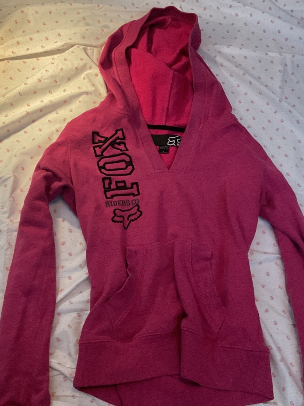 Fox racing pink hoodie
